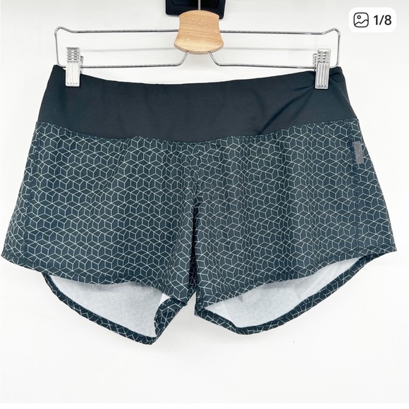 oiselle Pants - Oiselle Womens Rogas Running Shorts Geometric Print Athletic Gym Workout Size 6